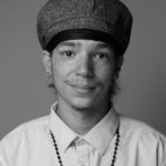 Black and white portrait of a male dancer based inBirmingham U.K.
