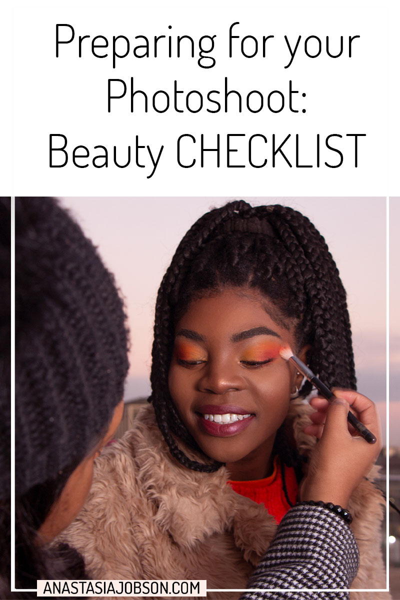 Photoshoot prep: 7-day beauty checklist guide. Photoshoot backstage, makeup application