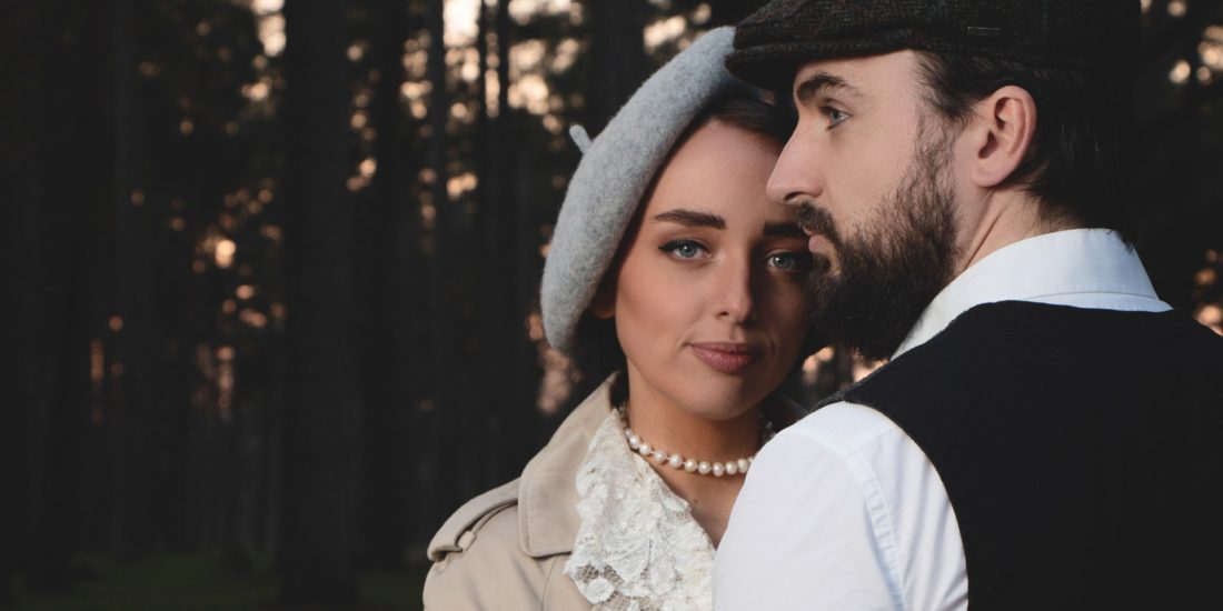 Fine art wedding portrait of bride and groom, candid wedding photography in Birmingham UK