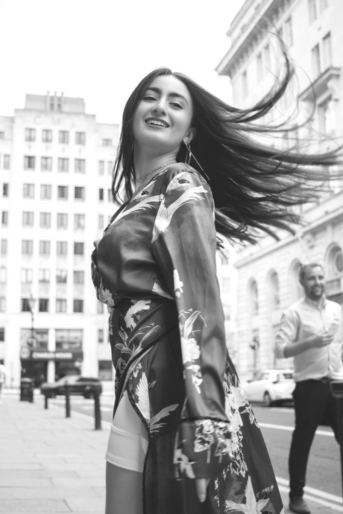 Action poses for more dynamic portraits - Street fashion photoshoot in Birmingham city centre - Anastasia Jobson Dance and portrait photographer