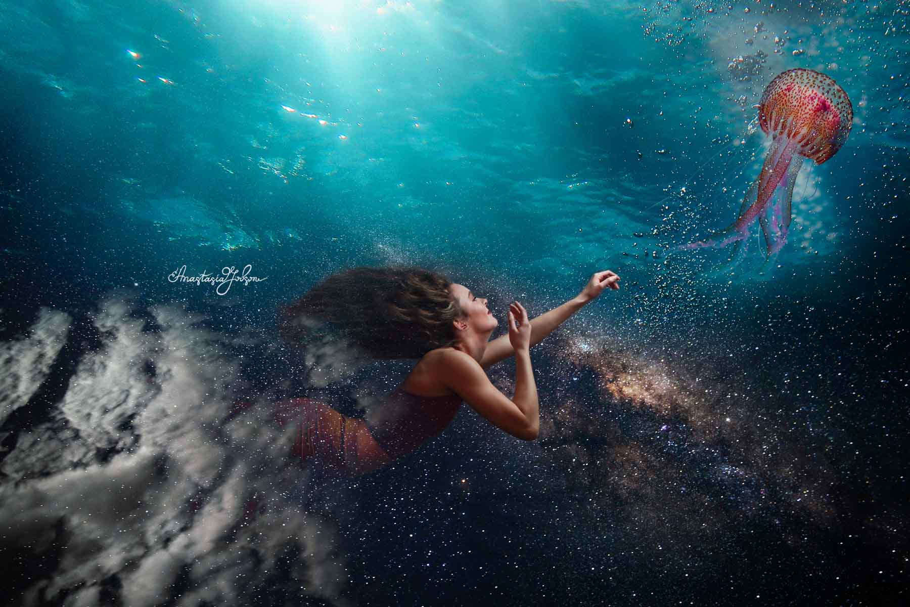 Underwater fine art portrait, fine art photography prints for sale, Birmingham UK