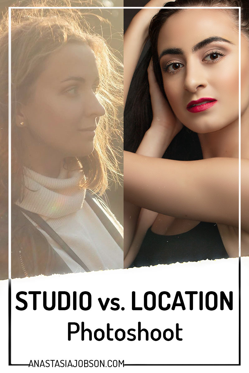 Studio vs outdoor photo session. How to decide which one you need when planning your photoshoot - Anastasia Jobson blog