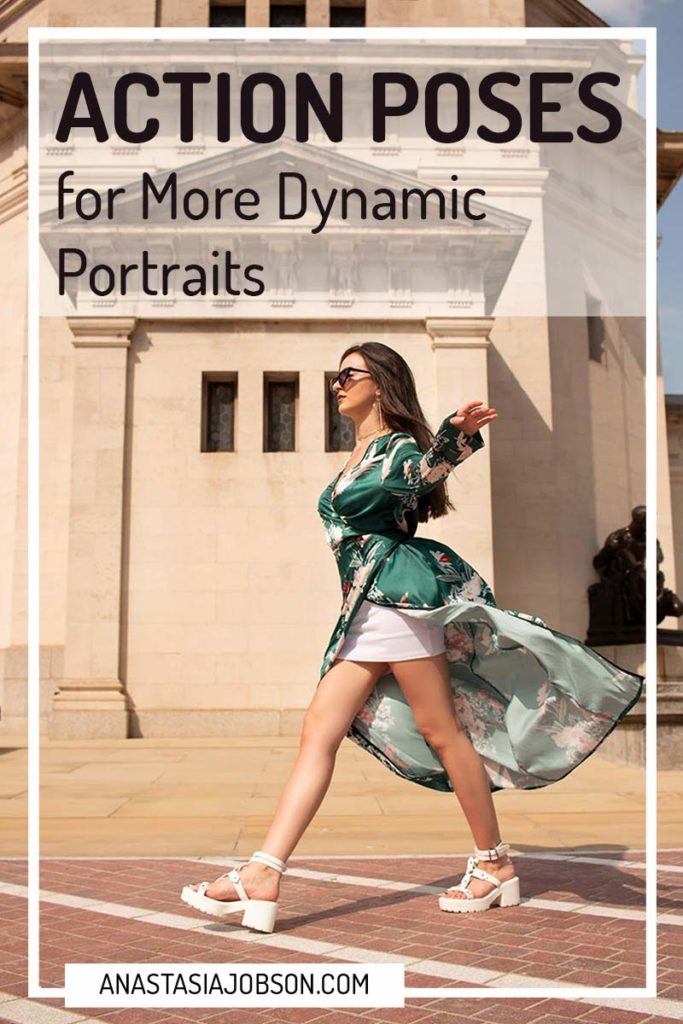 Action poses for more dynamic portraits. Action fashion photography in Birmingham U.K., posing and modelling tips - Anastasia Jobson