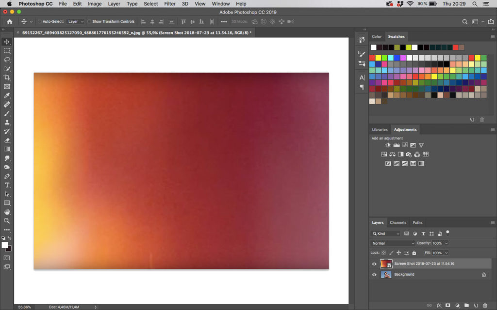 Light leak layer in Photoshop