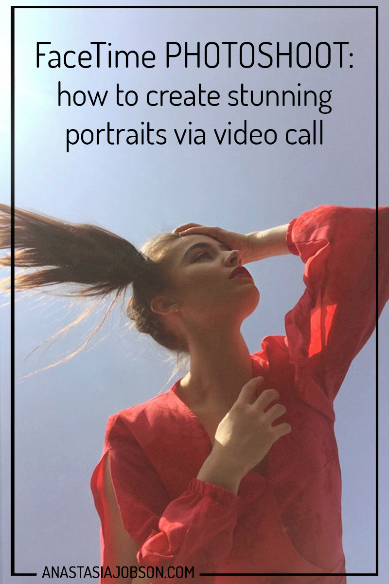 Dancer's portrait in motion during a dance photoshoot via FaceTime