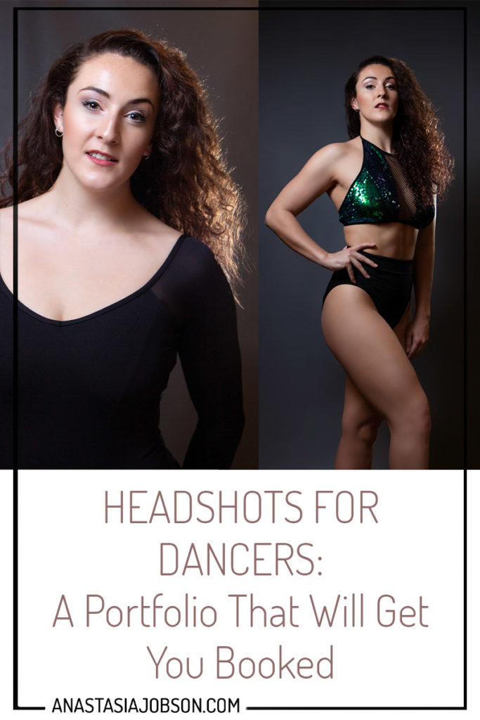 Dancers portfolio: a headshot and a body shot. Headshots for dancers by Anastasia Jobson Photography