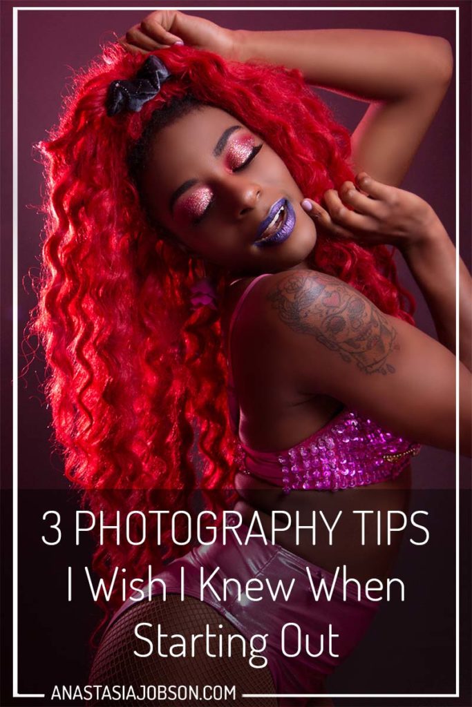 Photography tips I wish I knew sooner, when starting out my photography business. Red hair black female dancer posing 