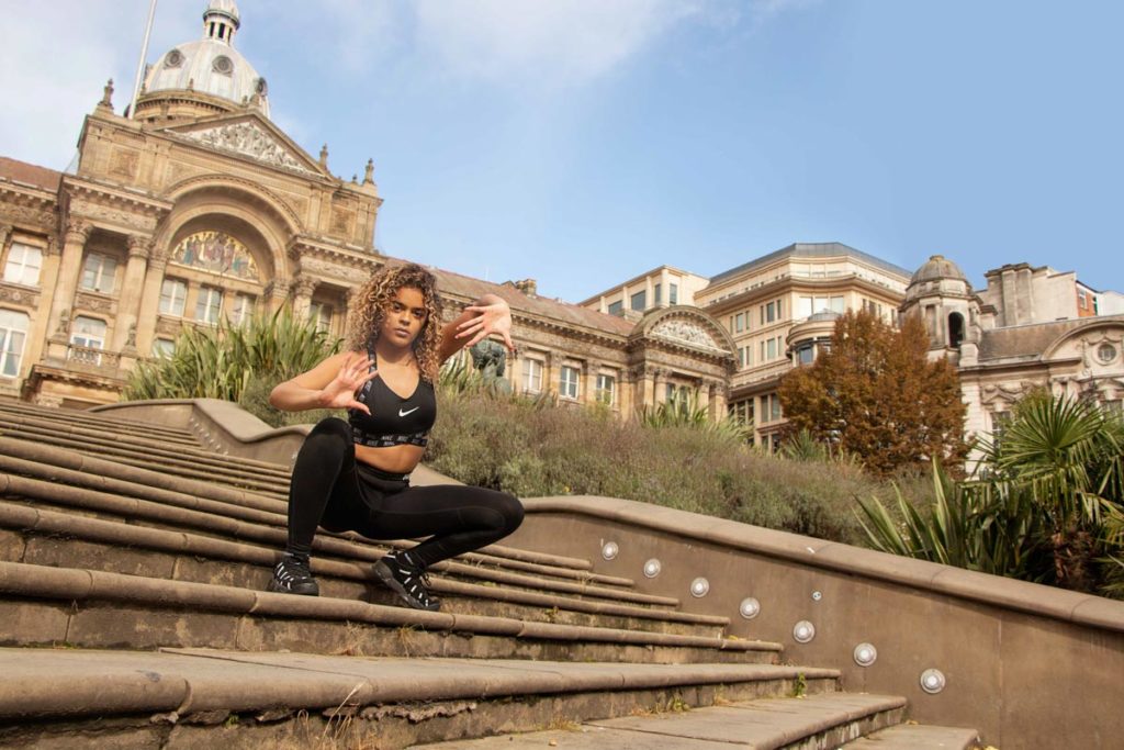 Best lenses for dance photography; outdoor dance photoshoot at Victoria square Birmingham; Street dance photoshoot