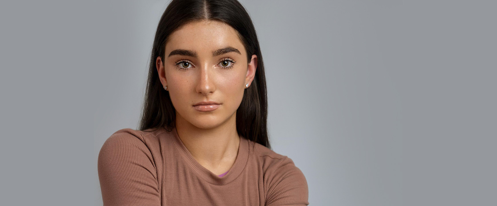 A dance portfolio headshot of a Birmingham based female dancer