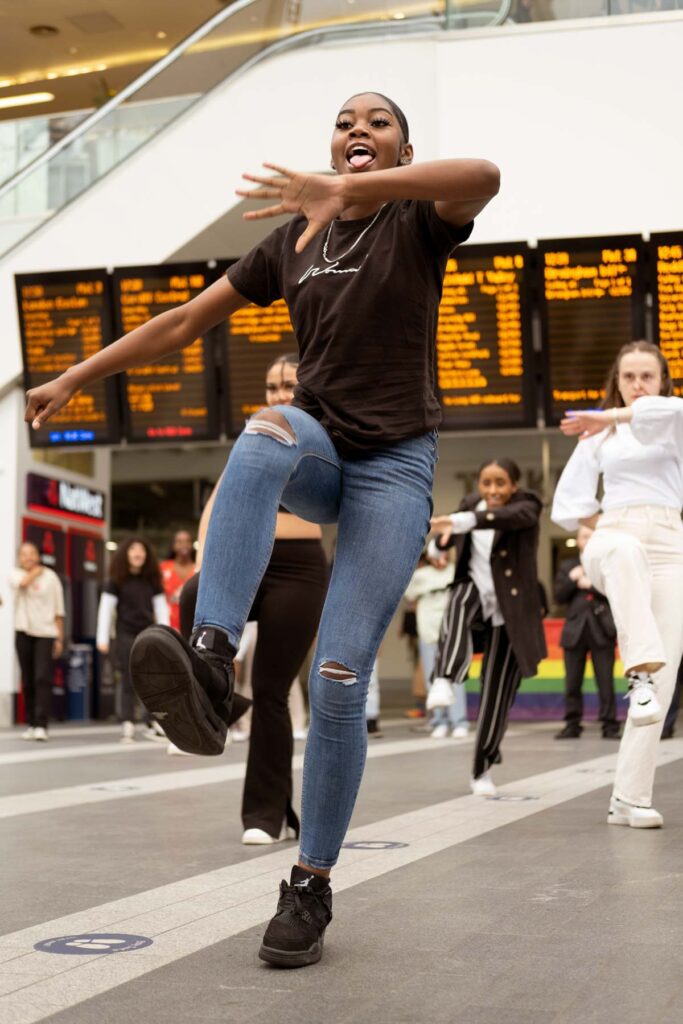 Dance performance at Birmingham New Street station