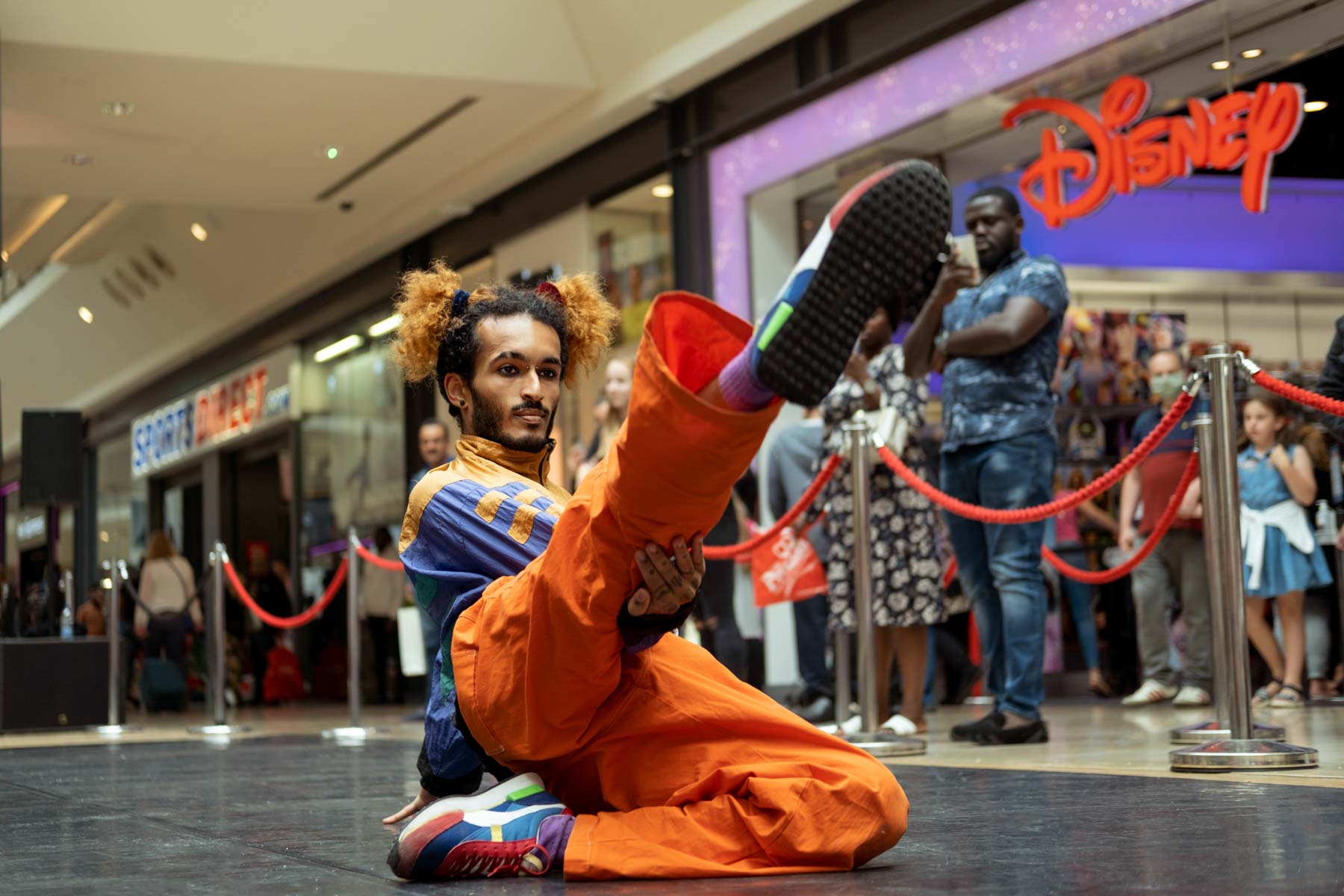 Fierce Flow the show at Bullring during Birmingham Weekender 2021, a male dancer is performing Vogue