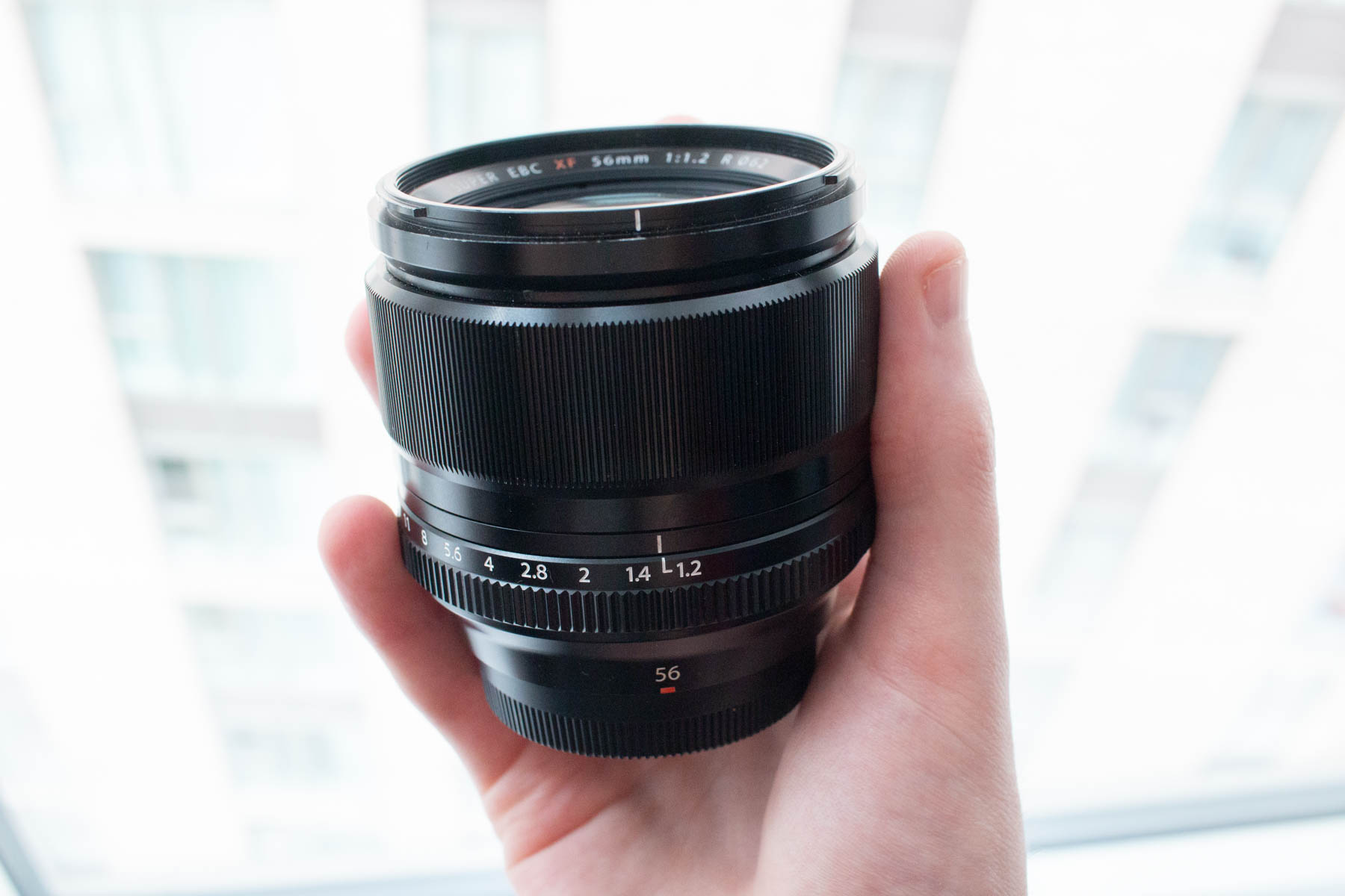 Fujinon 56mm 1.2 photography lens for headshots