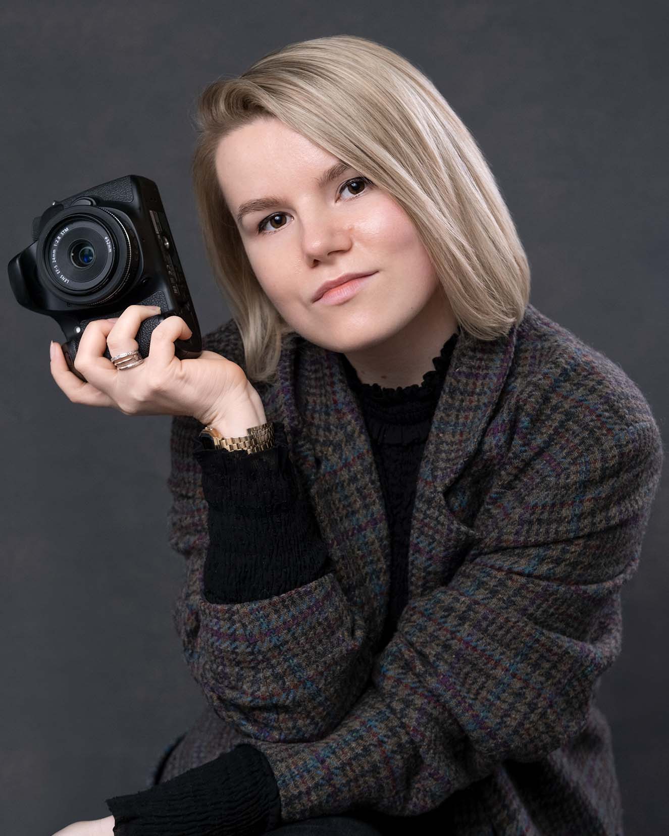 Business portrait of Anastasia Jobson, professional photographer and videographer in Birmingham UK