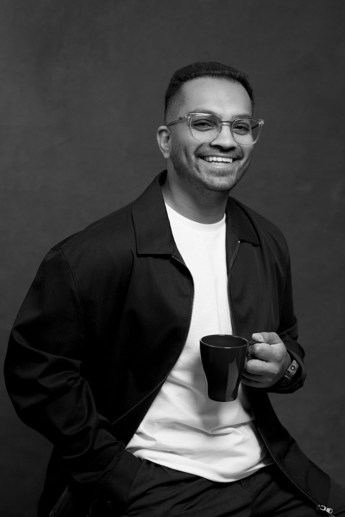 business portrait photography session with a website designer