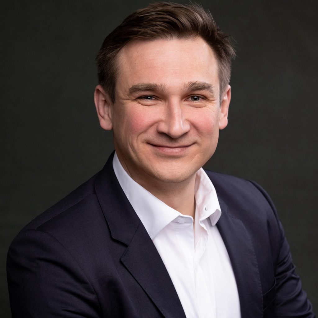 studio business photography portrait of a man smiling