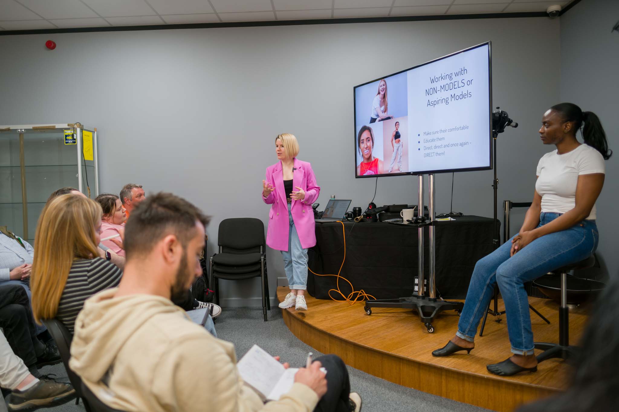 photography guest speaker presenting to audience