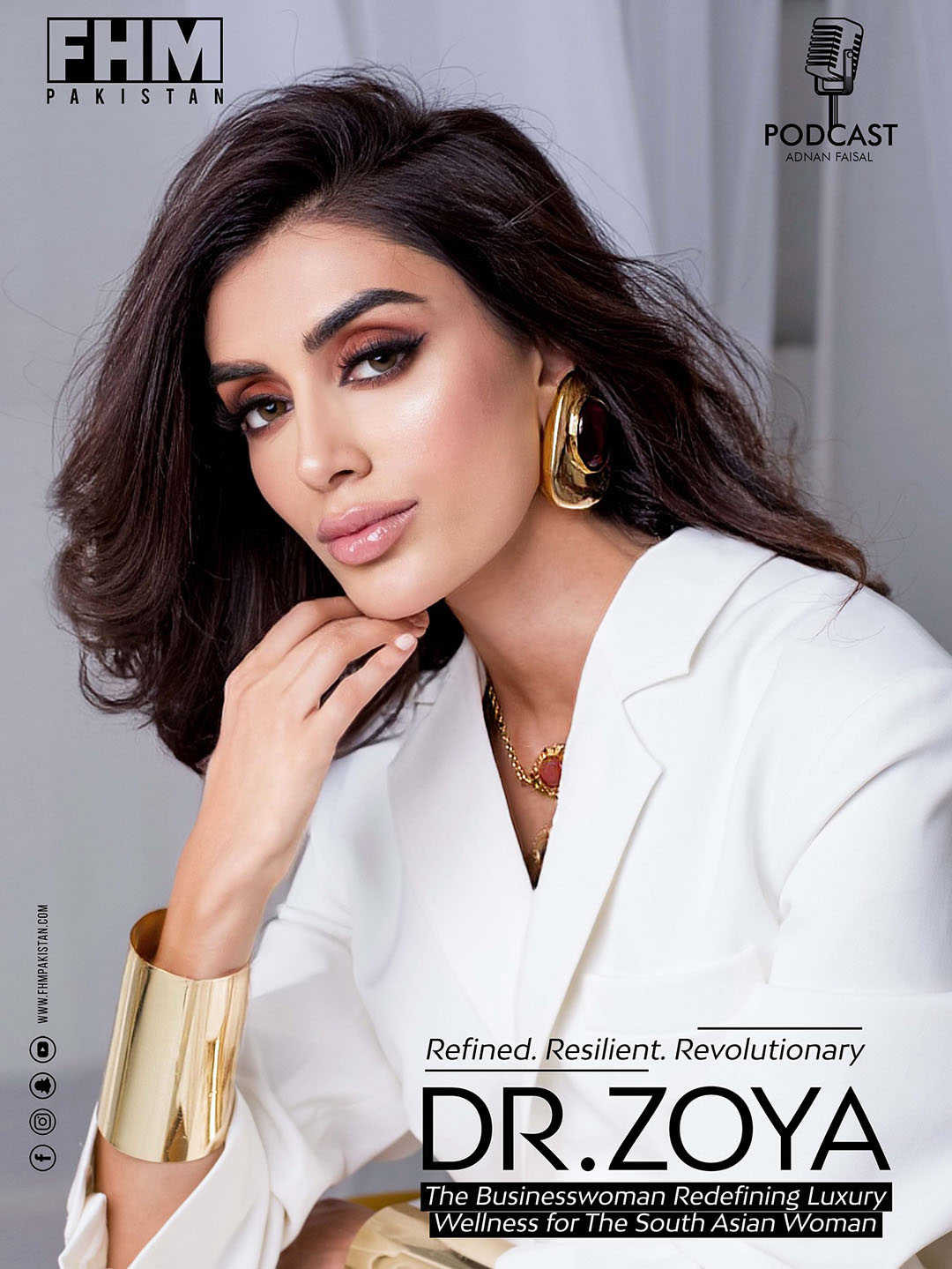 pr photography, cover photo business portrait of an aesthetic doctor, Dr. Zoya