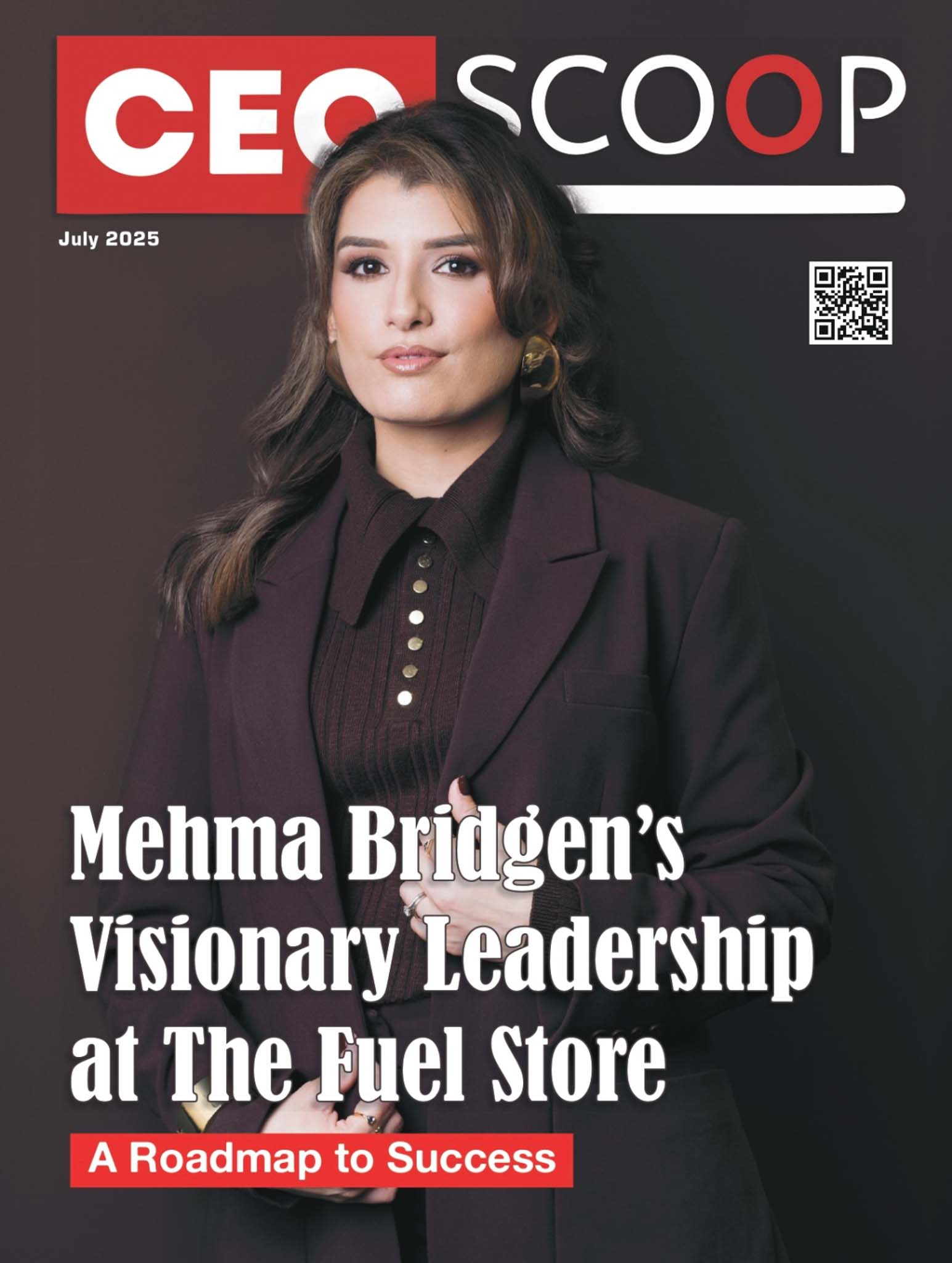 Mehma Bridgen featured in the cover story for CEO Scoop magazine. Photography by Anastasia Jobson