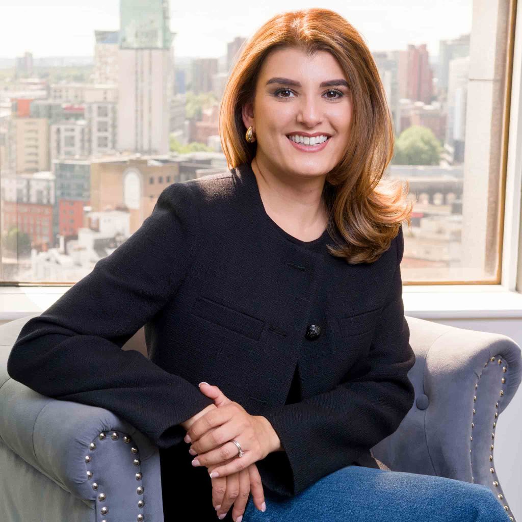 lifestyle business headshot of a female business owner at her office