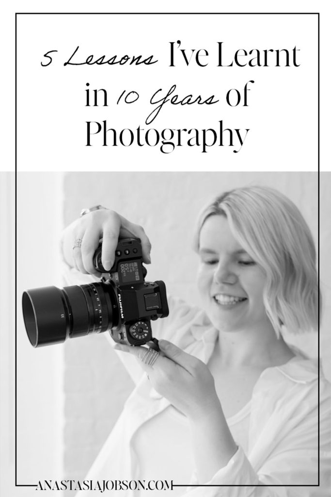 photography lessons from 10 years behind the lens, blond female photographer is taking a photo smiling